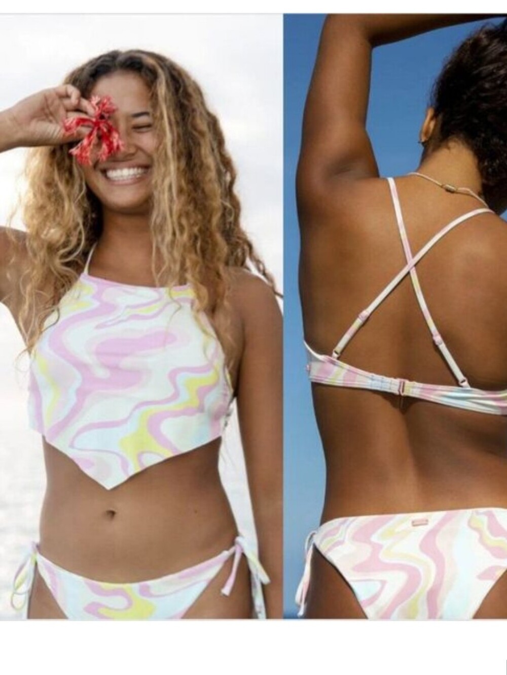 Roxy Women's Medium Tropical Hype Crop Top NWT